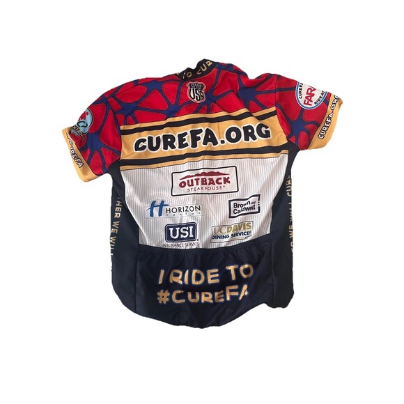 Lawrence Phillips Cycling Jersey w Pockets Ride to Cure FA (Friedreich's Ataxia) - Picture 2 of 3
